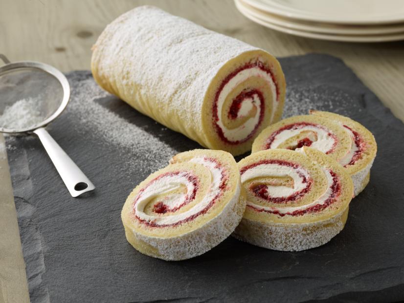 Swiss Roll with Strawberry Preserves