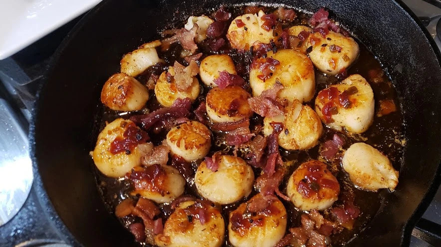 Pan-Seared Scallops with Bacon Jam