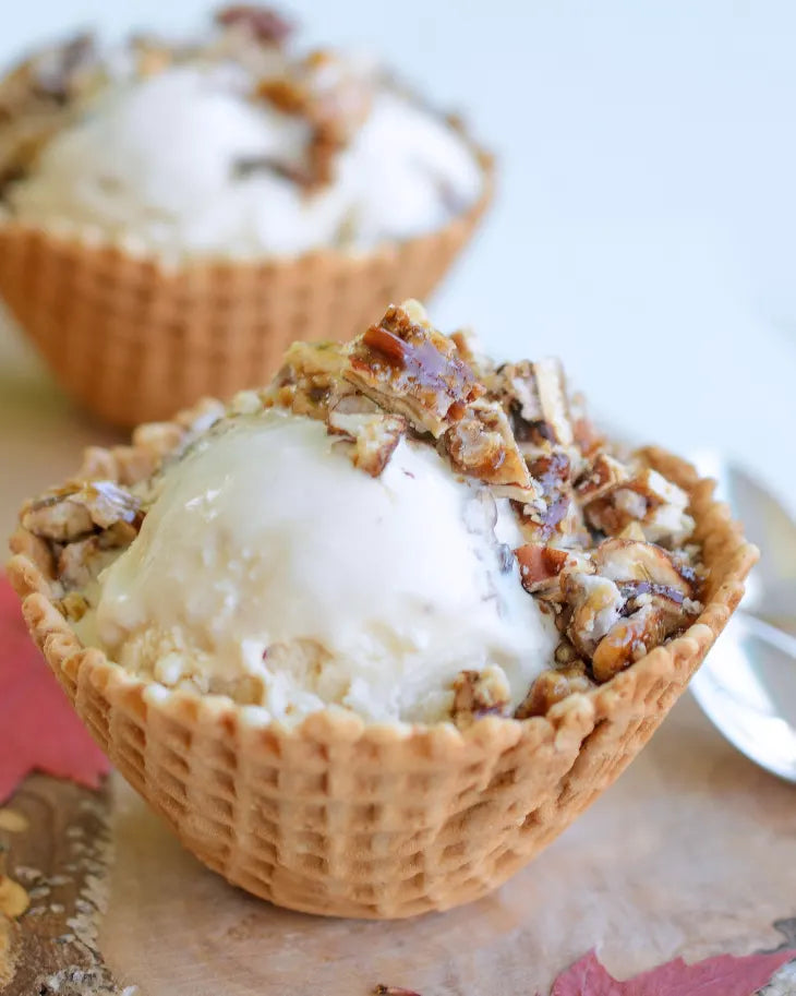 Maple Ice Cream With Pecan Praline