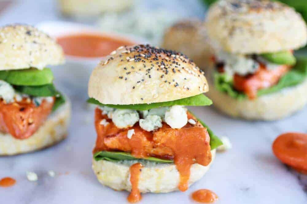 Crispy Buffalo Style Salmon Sliders &ndash; Dickey Farms