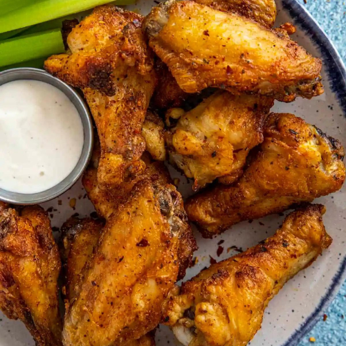 Air Fried Chicken Wings with Nashville Hot Spice Mustard