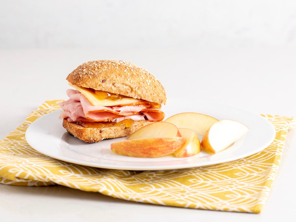 Ham and Cheese Sliders with Peach Preserves