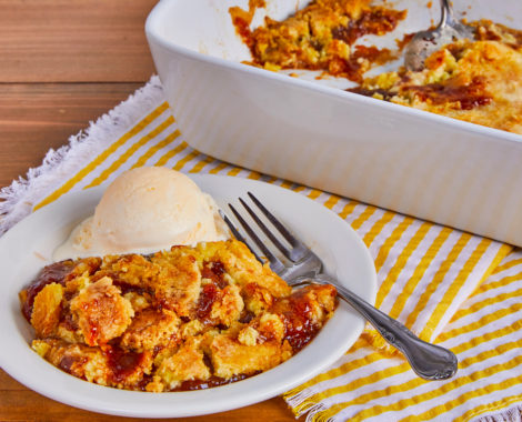 Peach Preserves Dump Cake