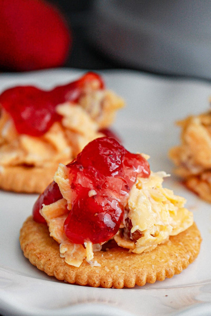 Cheddar Pecan Cheese Ring with Strawberry Preserves