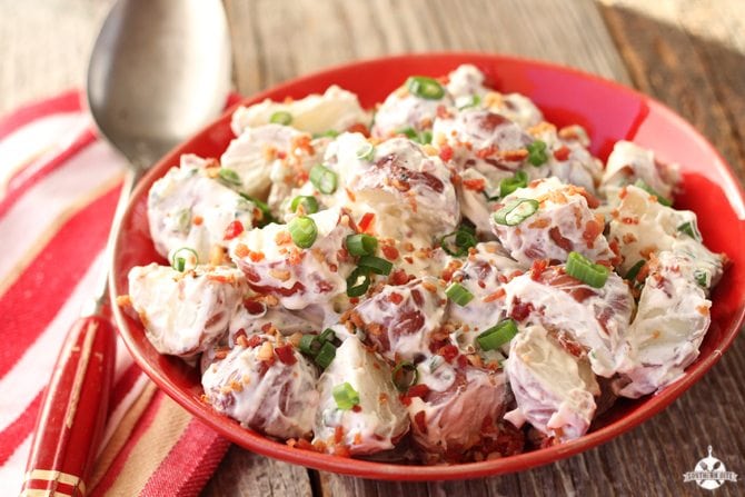 Red Skin Potato Salad with Bacon Tomato Ranch