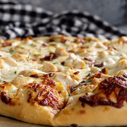 Hatch Chile Bacon Ranch Pizza