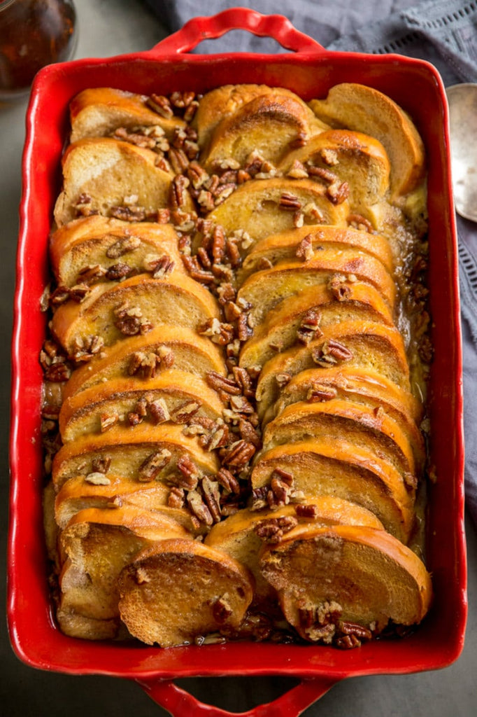 Baked French Toast Casserole with Maple Praline