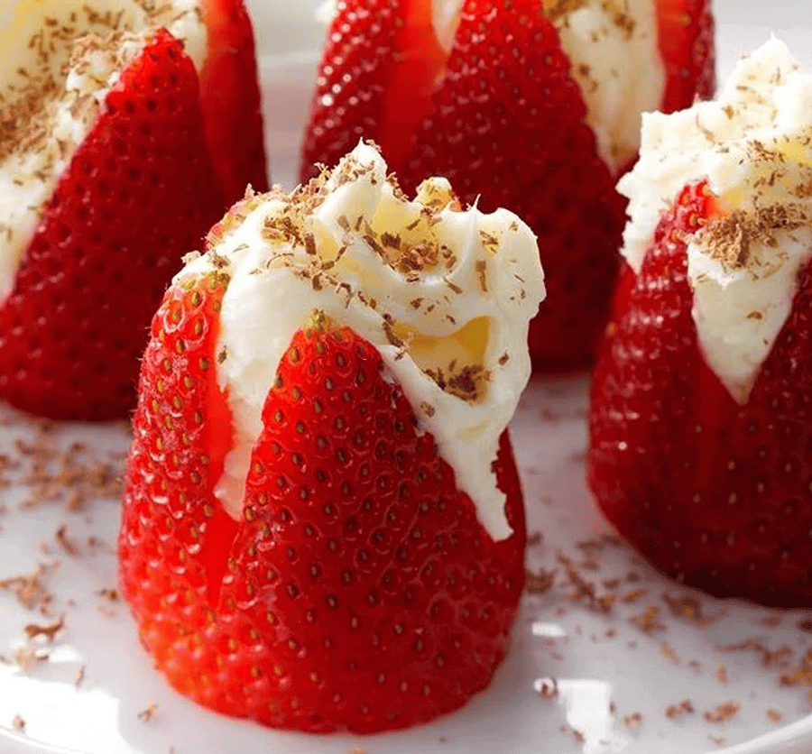 Heavenly Filled Strawberries