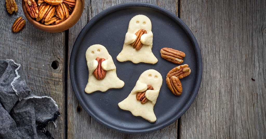 Shortbread Pecan Ghost Cookies
