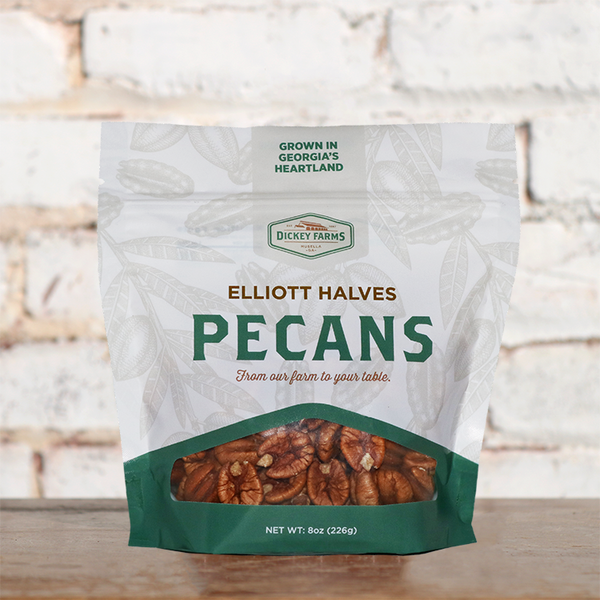 a bag of elliott halves pecans from our farm to your table