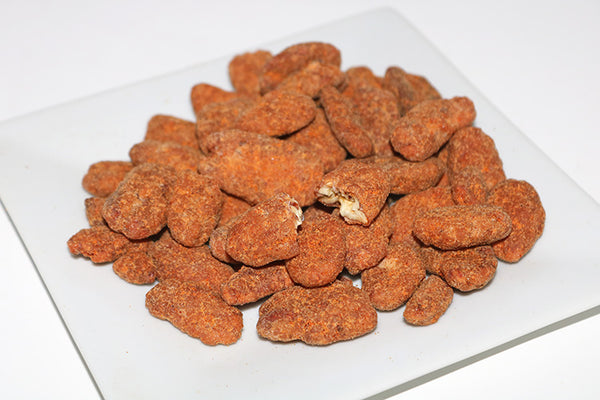 sweet heat pecans in a pile