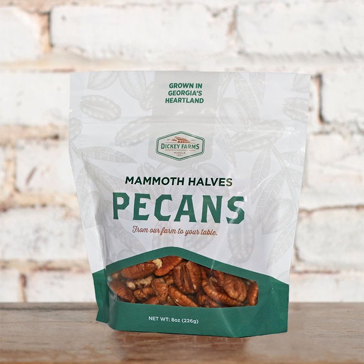 Mammoth Natural Pecan Halves – Dickey Farms Mammoth Natural Pecan Halves – Dickey Farms