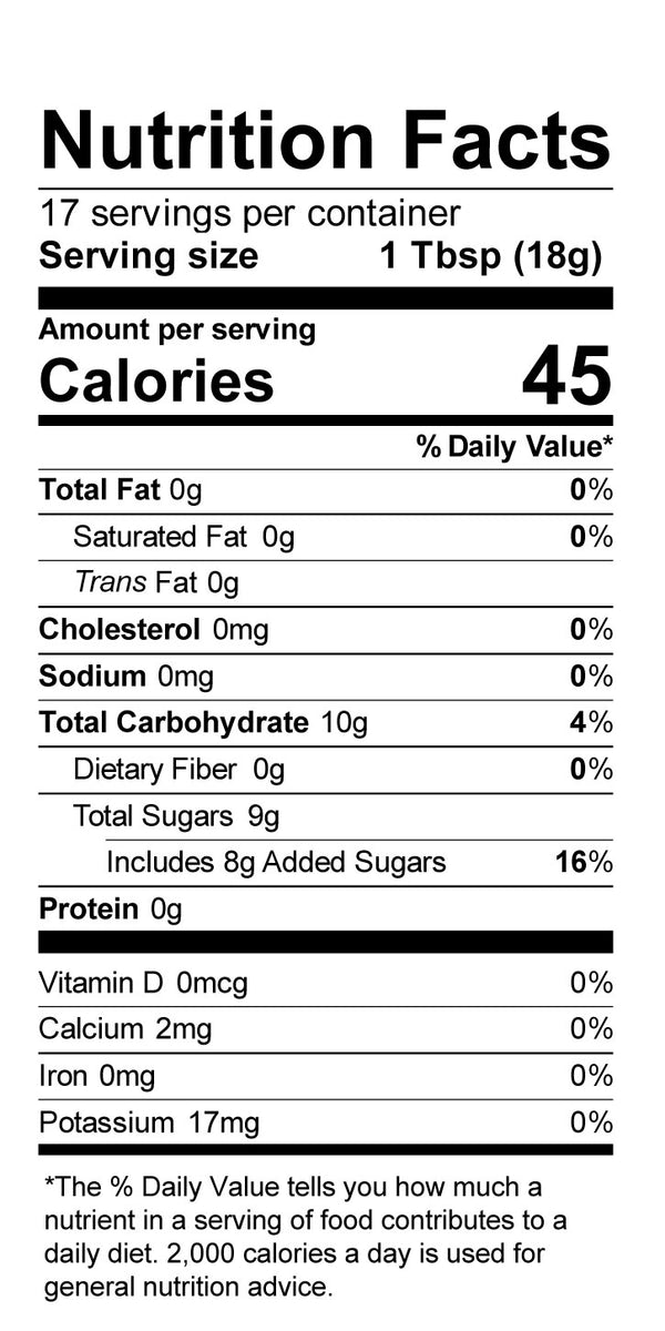 a nutrition facts label shows 17 servings per container