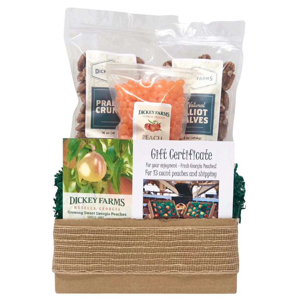 a gift certificate for 13 ounce peaches and shipping