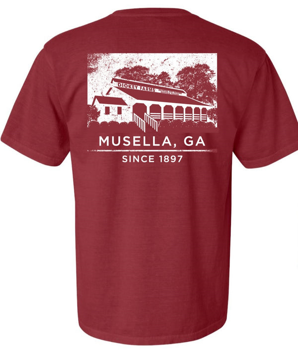 a red t-shirt that says musella ga since 1897